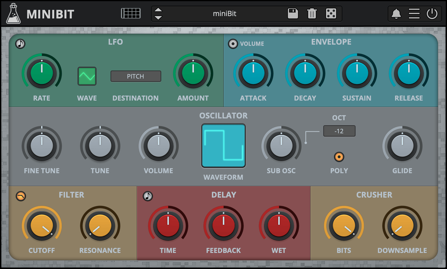 AudioThing miniBit GUI