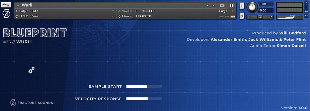 Blueprint: Wurli settings panel
