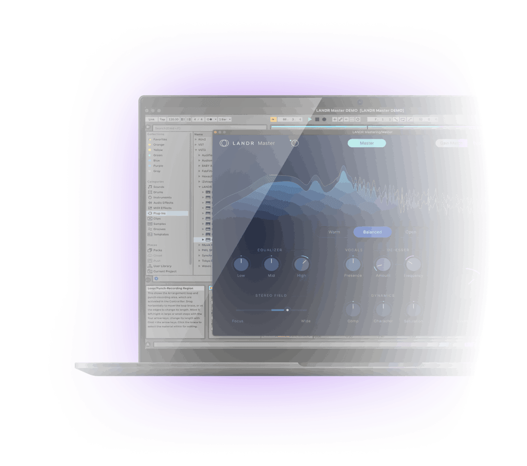 LANDR Mastering Plugin in a DAW workflow